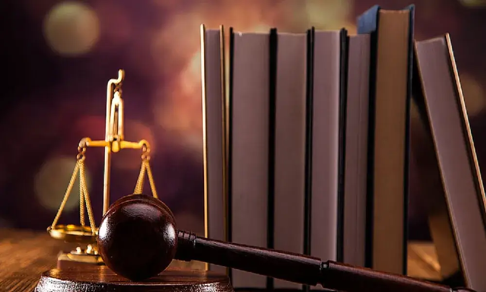 Image showing cybersecurity solutions for law firms with icons of legal documents and digital devices.